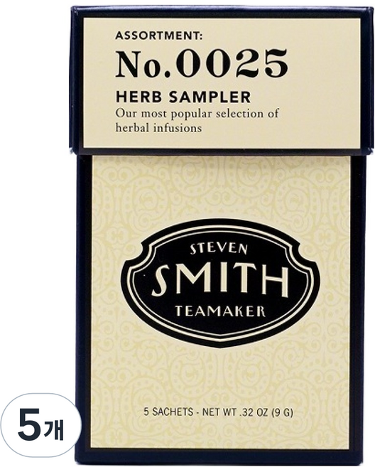 스티븐스미스티메이커 No.0025 허브 샘플러, 5개, 레드 넥타 + 페퍼민트 리브스 2p + 메도우 2p