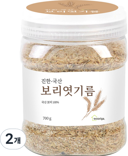 우리가스토리 국내산 보리엿기름 가루, 700g, 2개
