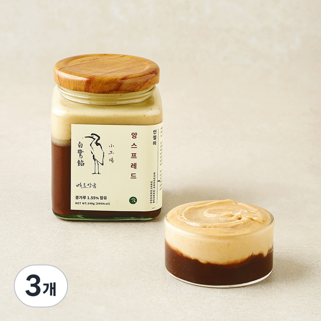 백로앙금 앙스프레드 인절미, 340g, 3개