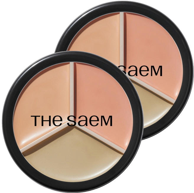 더샘 커버 퍼펙션 트리플 팟 컨실러 13.5g, 2개, 01 코렉트 베이지