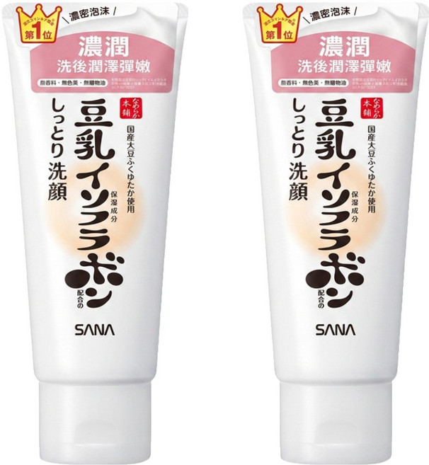 SANA 莎娜 豆乳美肌 洗面乳 濃潤, 150g, 2條