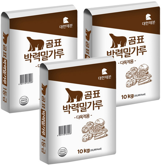 곰표 박력 밀가루, 10kg, 3개