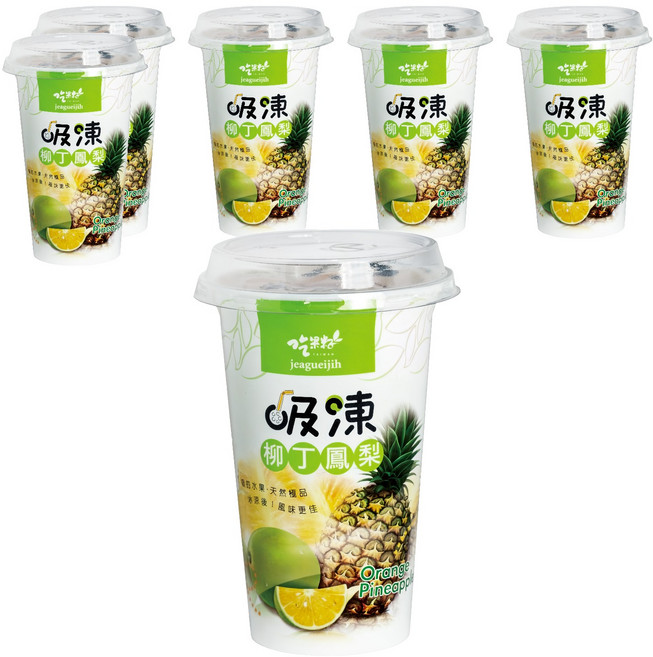 吃果籽 吸凍飲 柳丁鳳梨, 220g, 6個