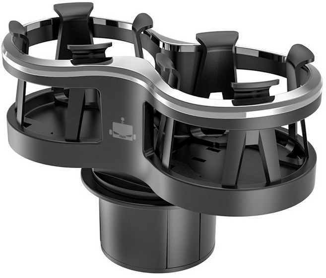 카템 플렉스 차량용 듀얼 컵홀더 CT146, 1개, 블랙