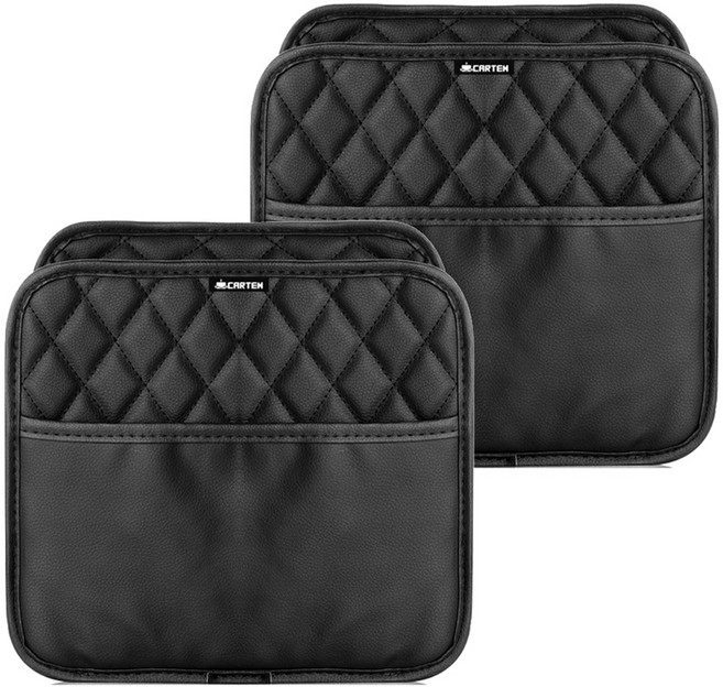 카템 베이직 헤드레스트 수납함, 2개, 블랙