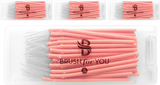 브러쉬포유 휴대용 치간칫솔 4S 0.6mm 50p, 4세트, 50개