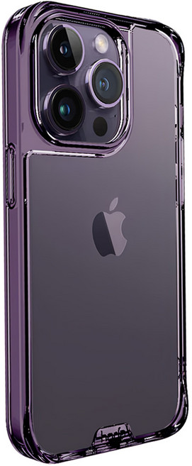 HODA 好貼 晶石 手機 保護殼 iPhone 14 Pro MAX 軍規 TPU 玻璃 透紫