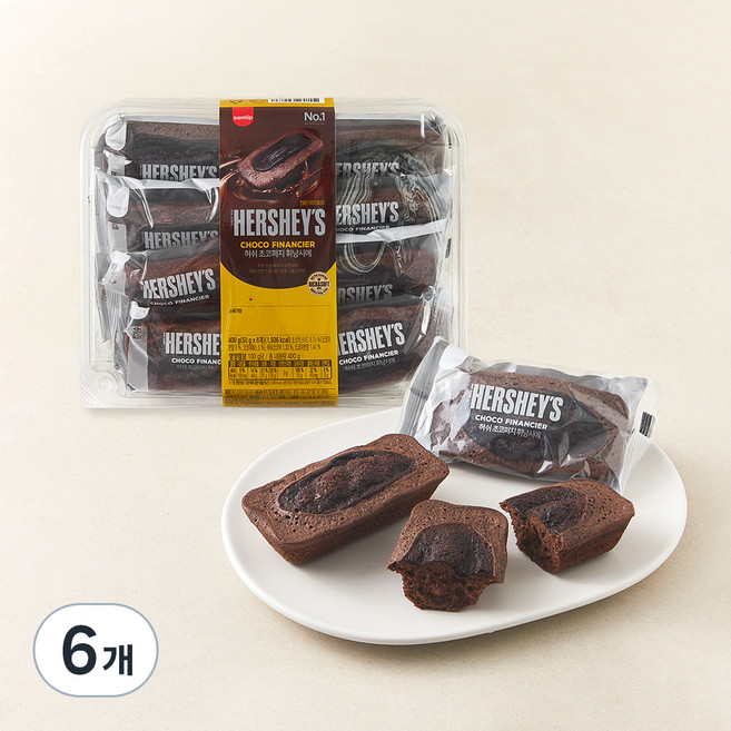 삼립 허쉬 초코퍼지 휘낭시에, 50g, 8개입, 6개