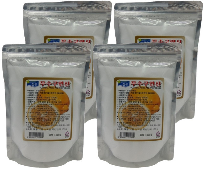 청은에프엔비 무수구연산, 600g, 4개