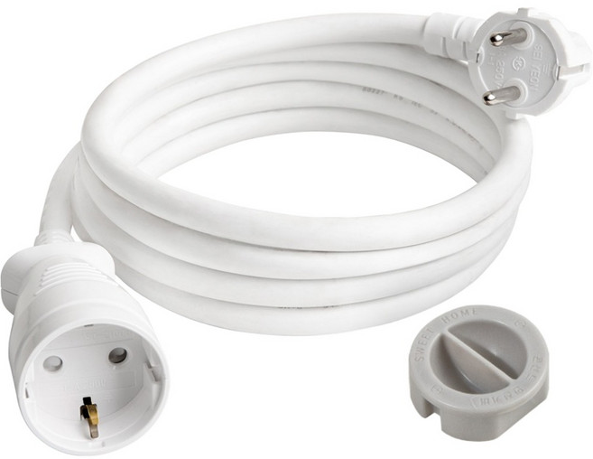 스윗홈 고용량 연장선 멀티탭 원형 1구 + 안전커버 1p, 5m, 1개