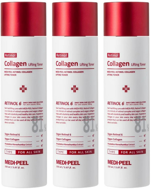 MEDIPEEL 美蒂菲 膠原蛋白緊緻拉提化妝水, 3瓶, 150ml