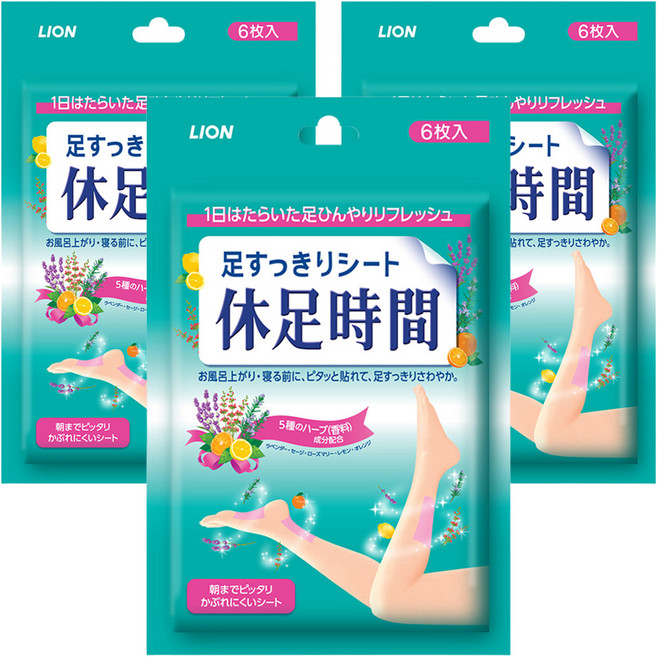 휴족시간 쿨링시트, 6개입, 3개