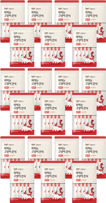 굿밸런스 짜먹는 고양이 간식, 연어, 60g, 21개