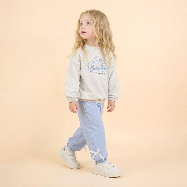 케어베어 큐티하트리본 상하의 세트