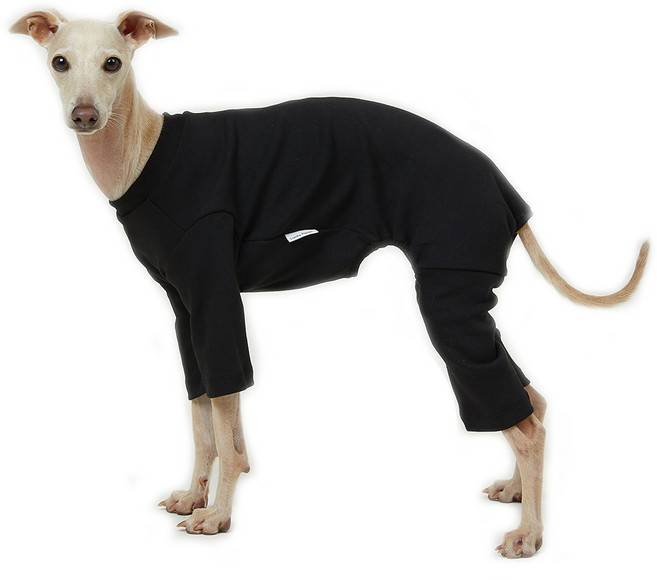 럭키페터 강아지 파스텔 파자마 올인원 아이쥐옷, 블랙, 1개