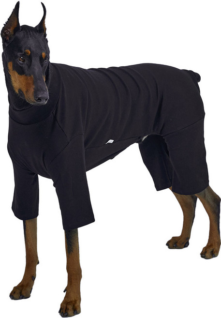 럭키페터 강아지 파스텔 파자마 올인원 아이쥐옷, 블랙, 1개