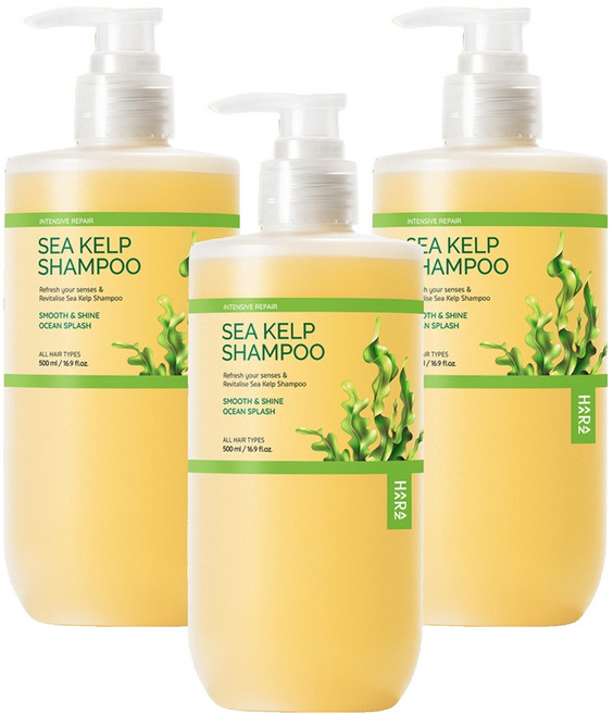 하라즈 다시마 샴푸, 500ml, 3개