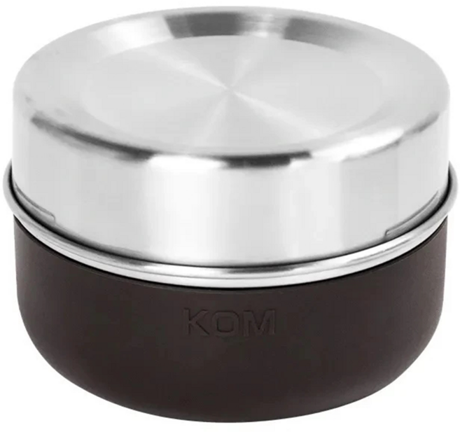 KOM 一器盒成 可微波不鏽鋼便當盒, 珍珠黑, 1個