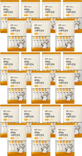 굿밸런스 짜먹는 고양이 간식, 치킨, 60g, 21개