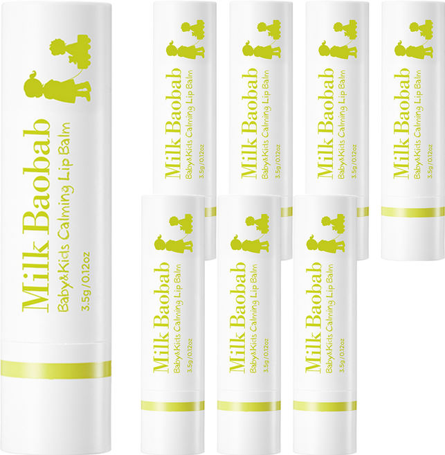 밀크바오밥 베이비 키즈 카밍 립밤, 사과향, 8개, 3.5g