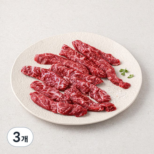 참연한우 어린암소 안창살 1등급 구이용 (냉장), 200g, 3개