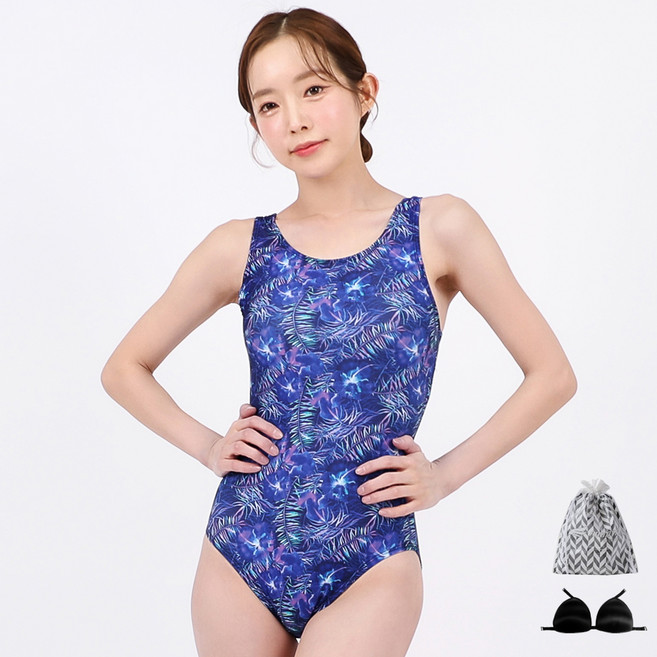 아쿠아티카 여성용 실내수영복 + 언더브라 + 비닐백 세트 AQA1647