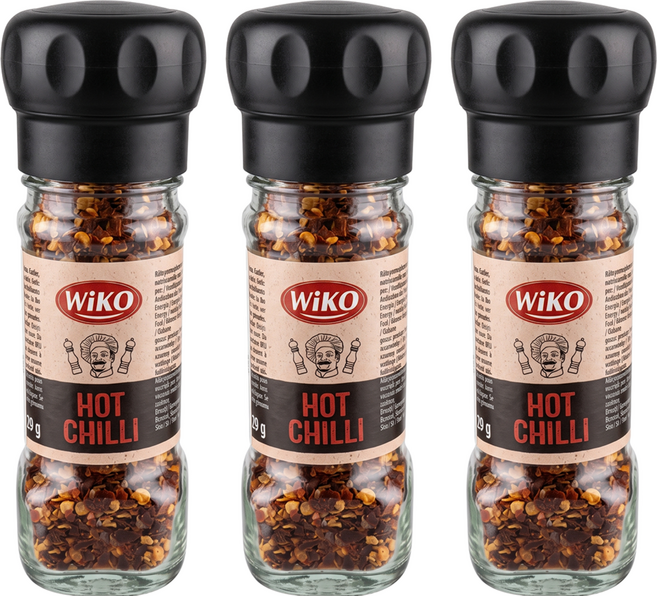 Wiko 辣椒海鹽研磨罐, 50g, 3瓶