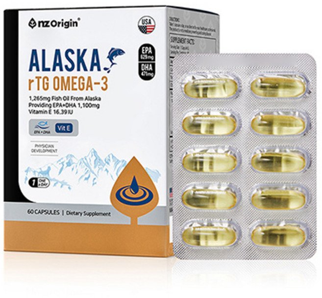 엔젯오리진 알래스카 알티지 오메가-3, 60정, 1개