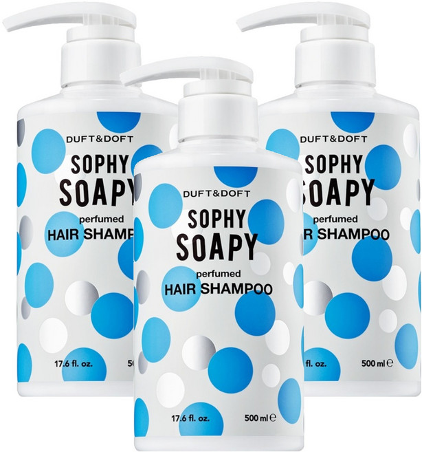더프트앤도프트 소피소피 퍼퓸드 헤어 샴푸 비누향, 500ml, 3개