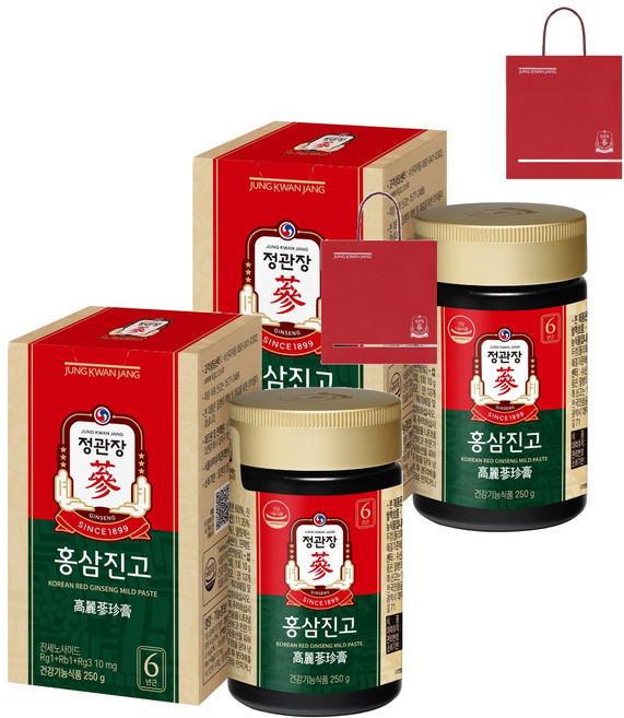 정관장 정품 홍삼진고+쇼핑백, 250g, 2개