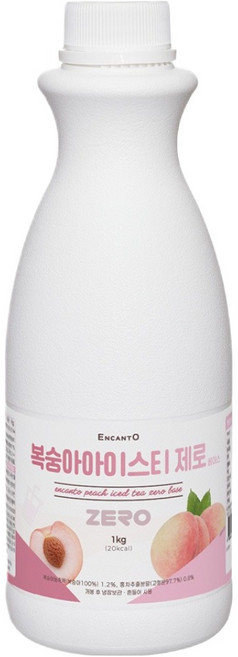엔칸토 복숭아 아이스티 제로 음료 베이스, 1kg, 1개