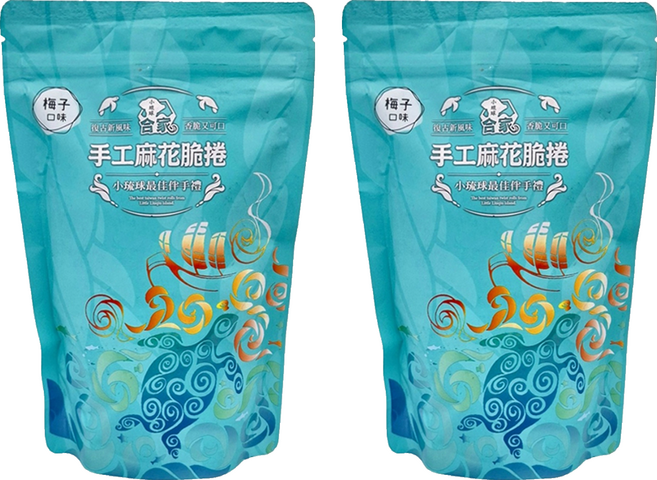 小琉球合家 手工麻花脆捲 梅子口味, 190g, 2包