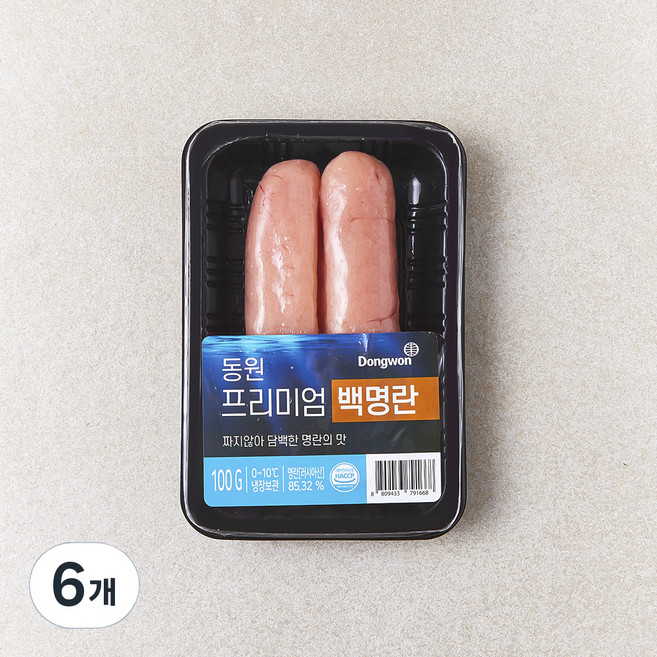 동원 프리미엄 백명란, 100g, 6팩