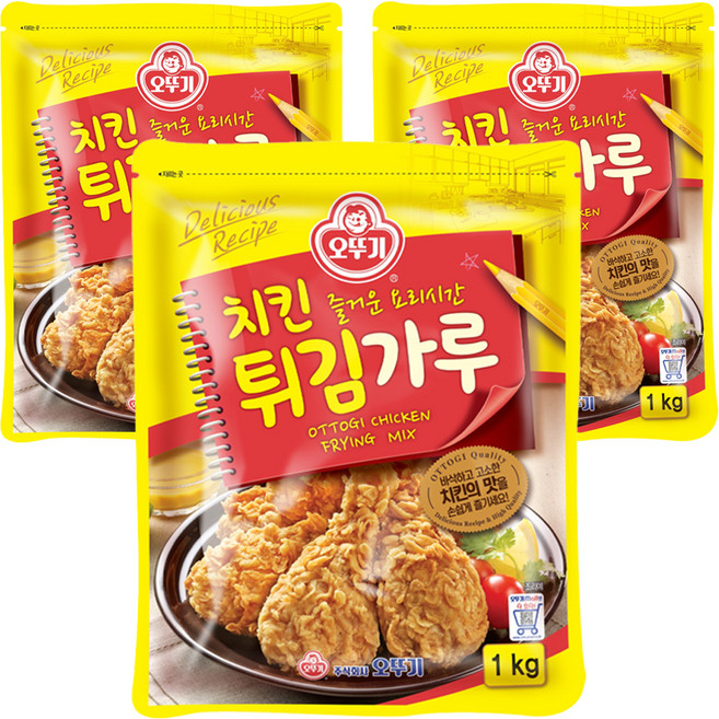 오뚜기 치킨 튀김가루, 1kg, 3개