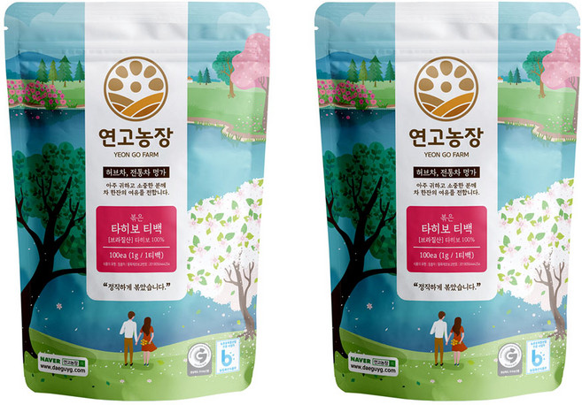 연고농장 볶은 타히보 삼각티백, 1g, 100개입, 2개