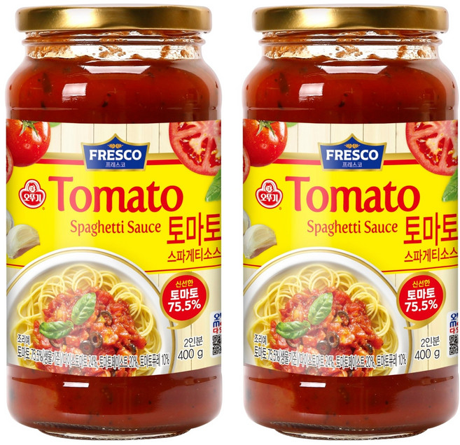 오뚜기프레스코 토마토 스파게티소스, 400g, 2개