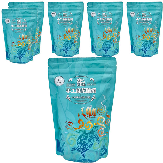 小琉球合家 手工麻花脆捲 梅子口味, 190g, 6包