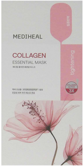 MEDIHEAL 美迪惠爾 官方直營 膠原彈性緊緻保濕導入精華面膜, 10片, 1盒