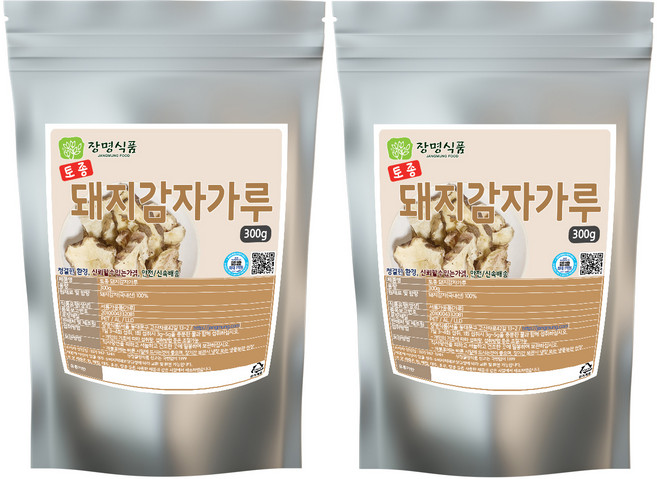 장명식품 토종 국내산 돼지감자가루, 300g, 2개