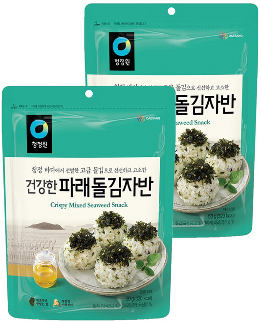 청정원 파래돌김자반, 50g, 2개
