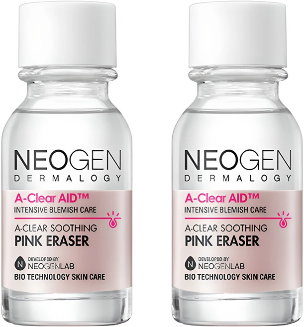 네오젠 에이클리어 수딩 핑크 이레이저 스팟, 15ml, 2개 - 쿠팡