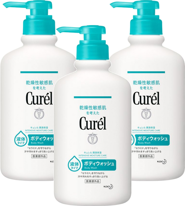 Curel 珂潤 潤浸保濕沐浴乳 瓶裝, 420ml, 3瓶
