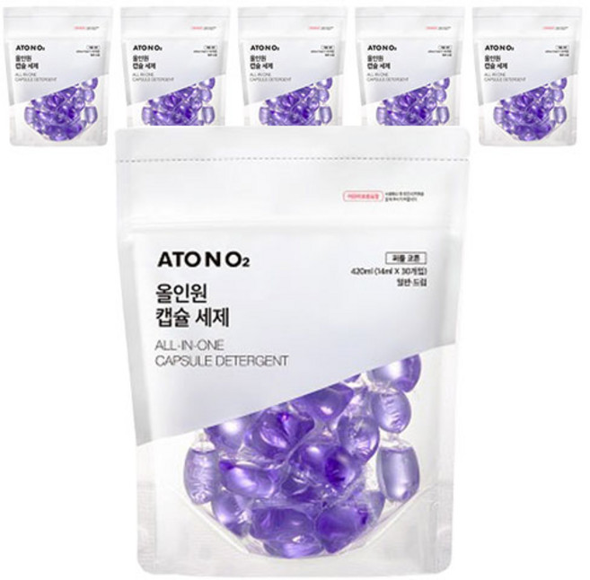 ATO N O2 愛多氧 All in one洗衣膠囊, 6包, 30顆
