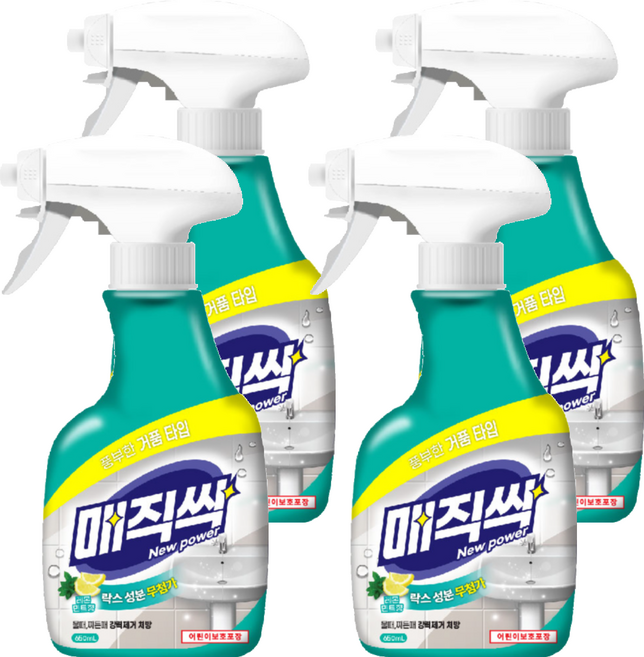 매직싹 뿌리는 욕실청소용 세정제, 650ml, 4개