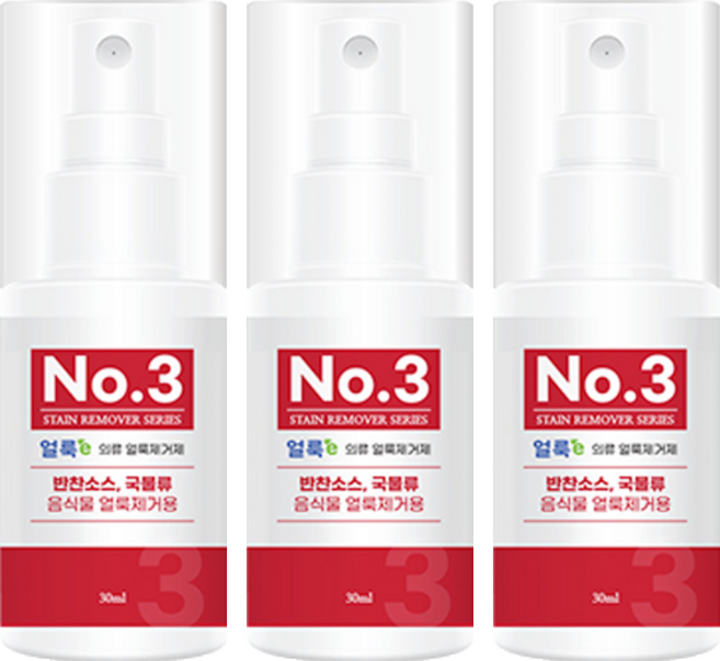 엘타얼룩이 의류 얼룩제거제 No3, 30ml, 3개