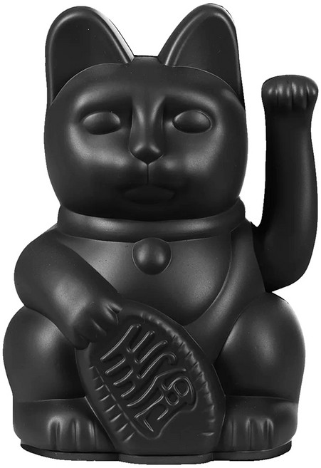 DONKEY 幸運繽紛招財貓 迷你款 10cm, 黑色