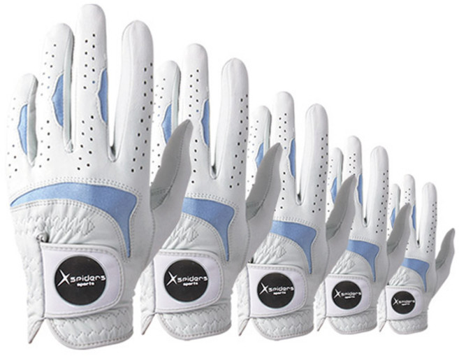 엑스스파이더스 남녀공용 양피 골프장갑 왼손용, 혼합색상, 5개