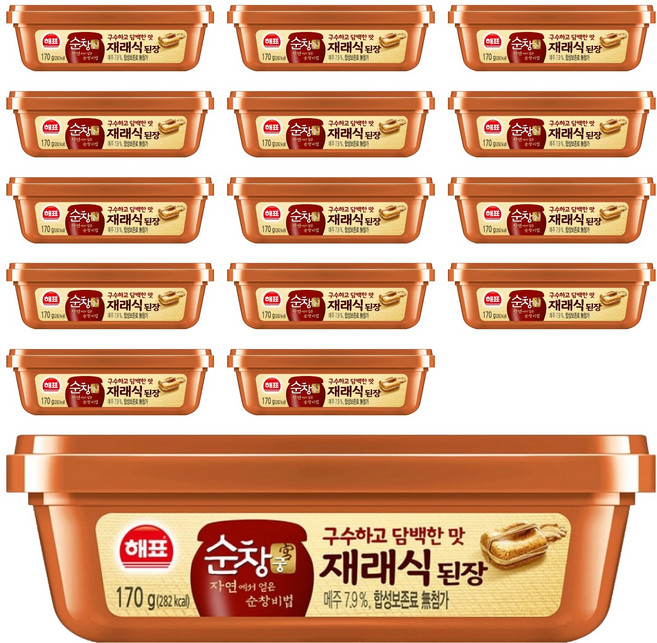 해표 순창궁 재래식 된장, 170g, 15개