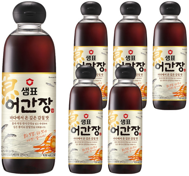 샘표 어간장, 830ml, 6개