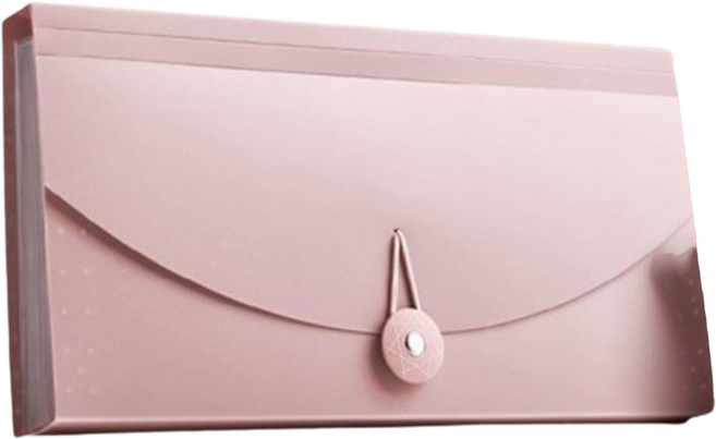 아스터 사무실 통장 영수증 정리함 바인더 아코디언파일, 핑크, 1개